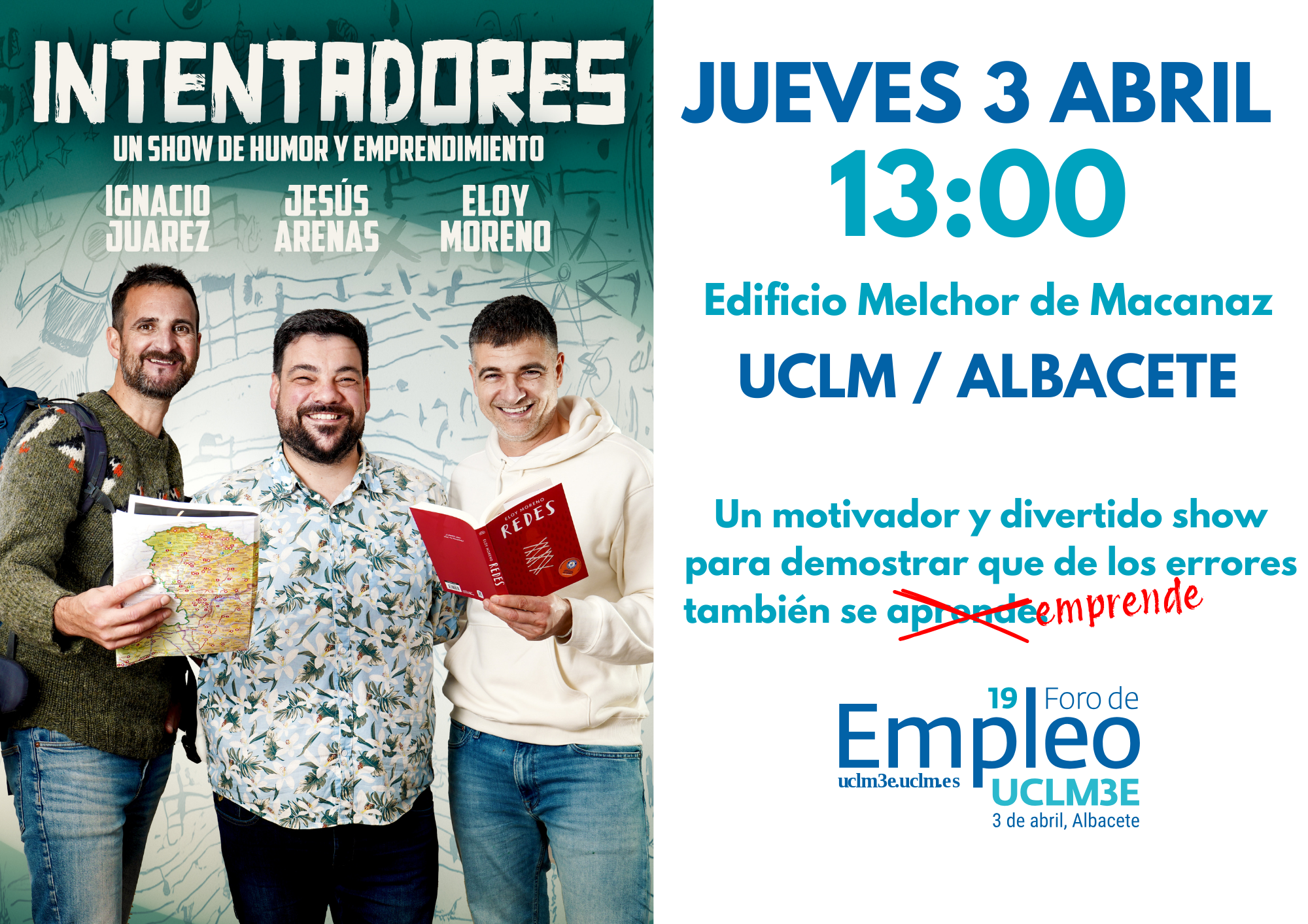 UCLM3E te trae "Intentadores", un divertido show de humor y emprendimiento