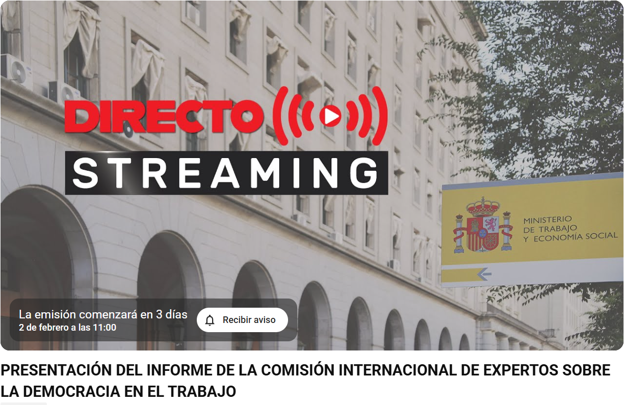 Democracia en el trabajo: participación del CELDS en Comisión de personas expertas