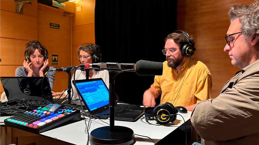 Grabación del pódcast ReX.